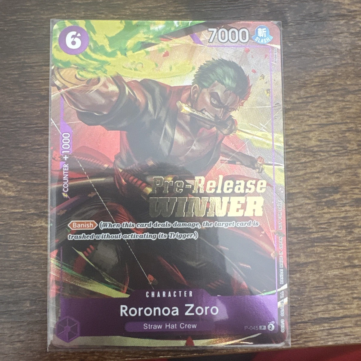Roronoa Zoro [Winner] P-045 One Piece Promotion Cards for sale | eBay
