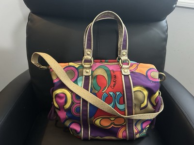 Coach 14365 Poppy Pop C Signature Purse Vintage Spotlight Colorful