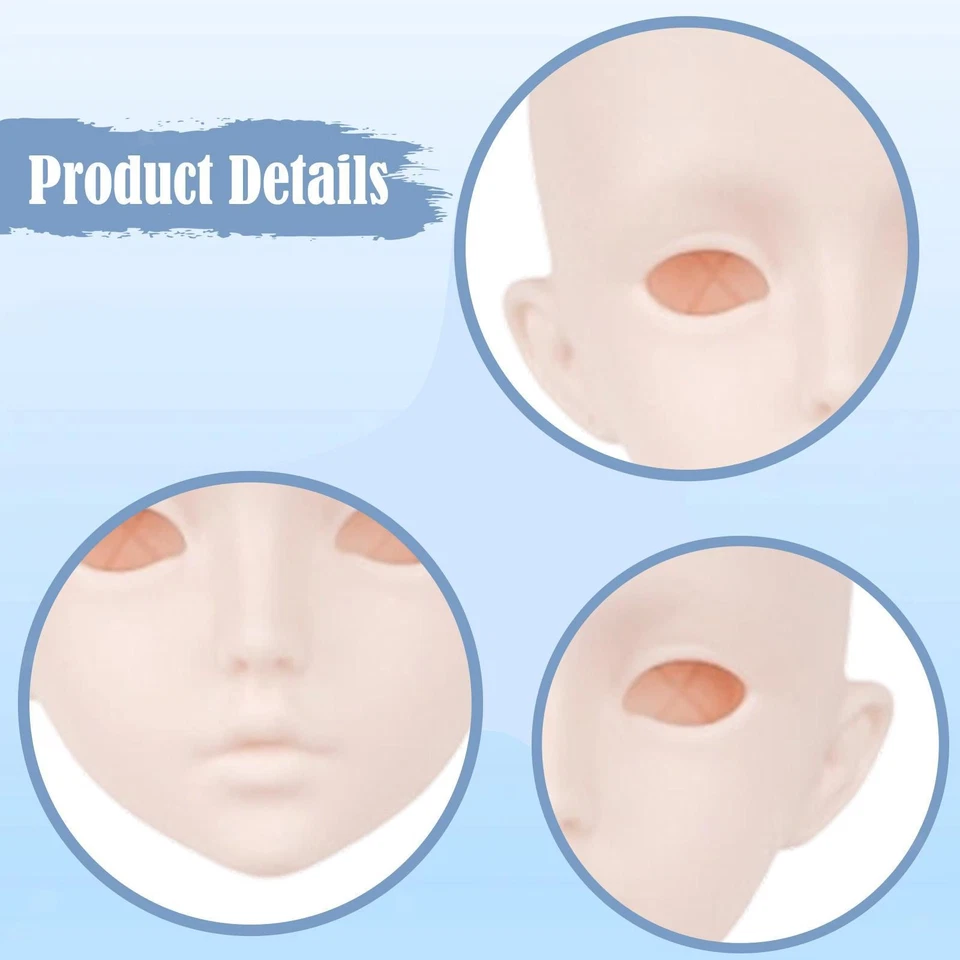 1/3 Testa di bambola BJD Calva Appassionato Ritratto Fotografia Creazione di - Immagine 4 di 4