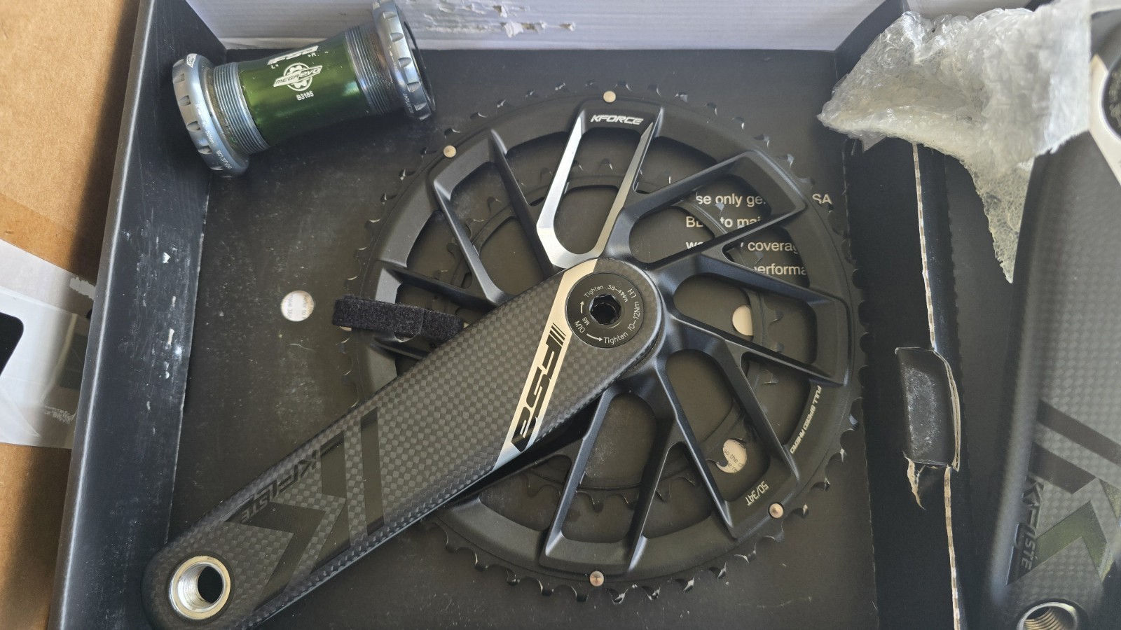 FSA K-Force Team Edition Carbon Road Crankset 50/34 SH 12 Sp