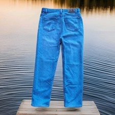 VTG USA Levis 540 Flex Jeans Mens 36x29 34x29 Blue Stretch Denim Y2K Brown Tab