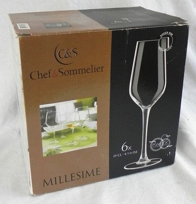 Chef & Sommelier ''Millesime'' Toasting Flutes, Set of 6, 6 1/4 oz, Kwarx Material