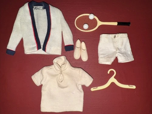 Vintage Barbie/Ken: 1962s outfit #790, "Time For Tennis." INCOMPLETE Read Dsp!🎾