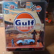 M2 Machines 1966 Ford Gt40 Mk Ii Gulf Oil Blueorange 164 Diecast Unopened