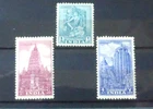 INDIA 1950 GVI SET OF THREE (SG33/33c) WITH STATUE REVERSED - MINT