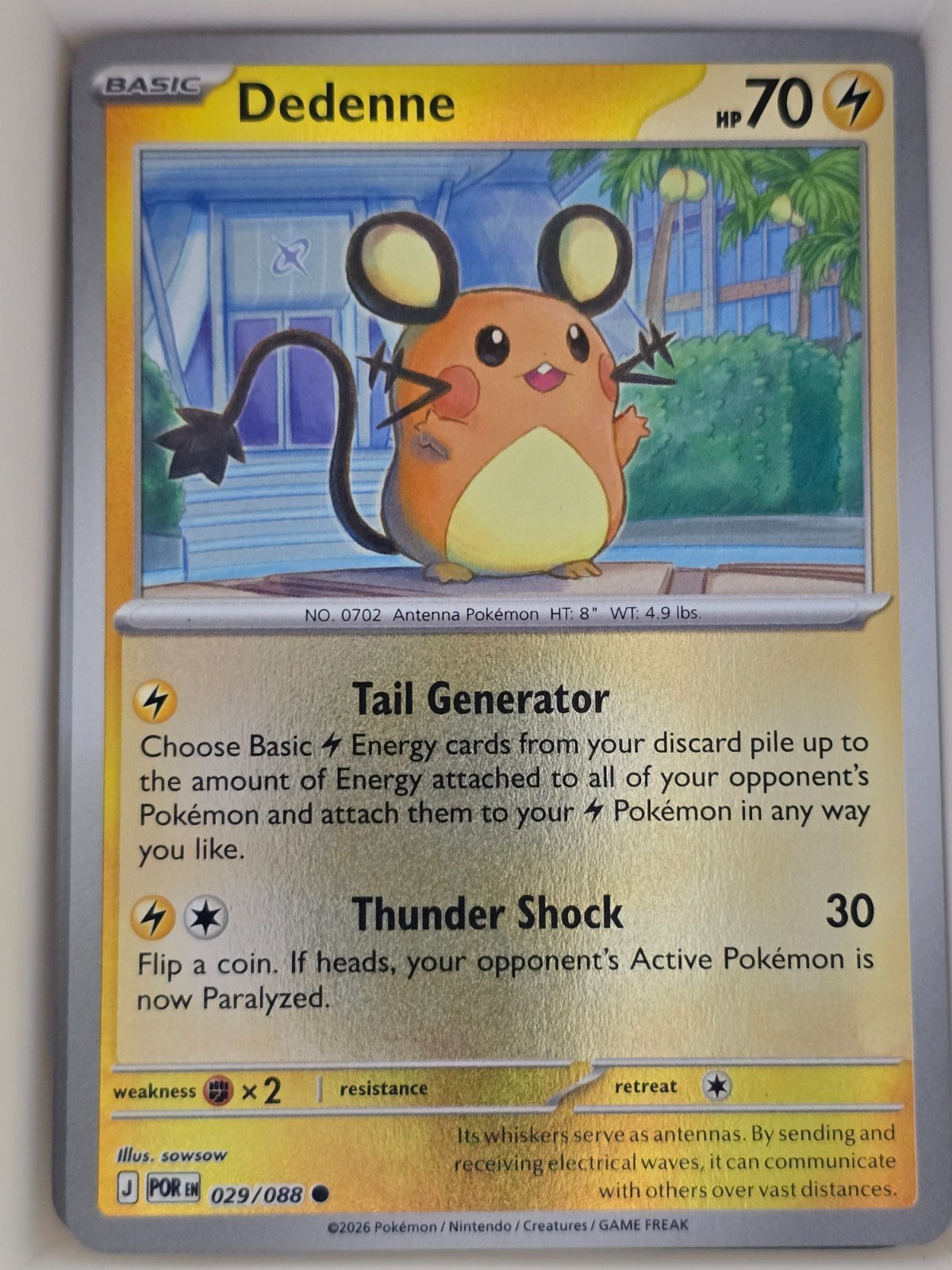 Dedenne 029/088 Reverse Holo Perfect Order