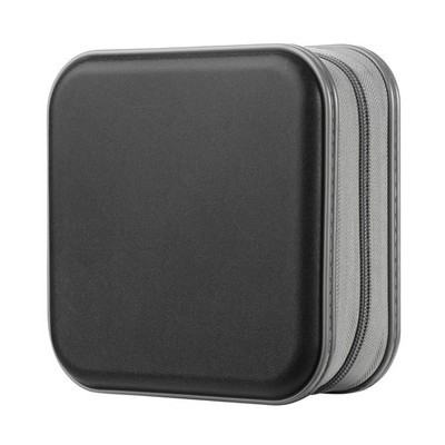 alavisxf xx CD Case, 48 Capacity Hard Plastic Zipper Disc 48 Capacity, Black