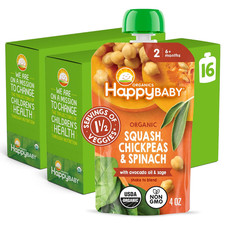 Organics Savory Blends Stage 2 Baby Food, Squash Chickpeas  Spinach with Avocad