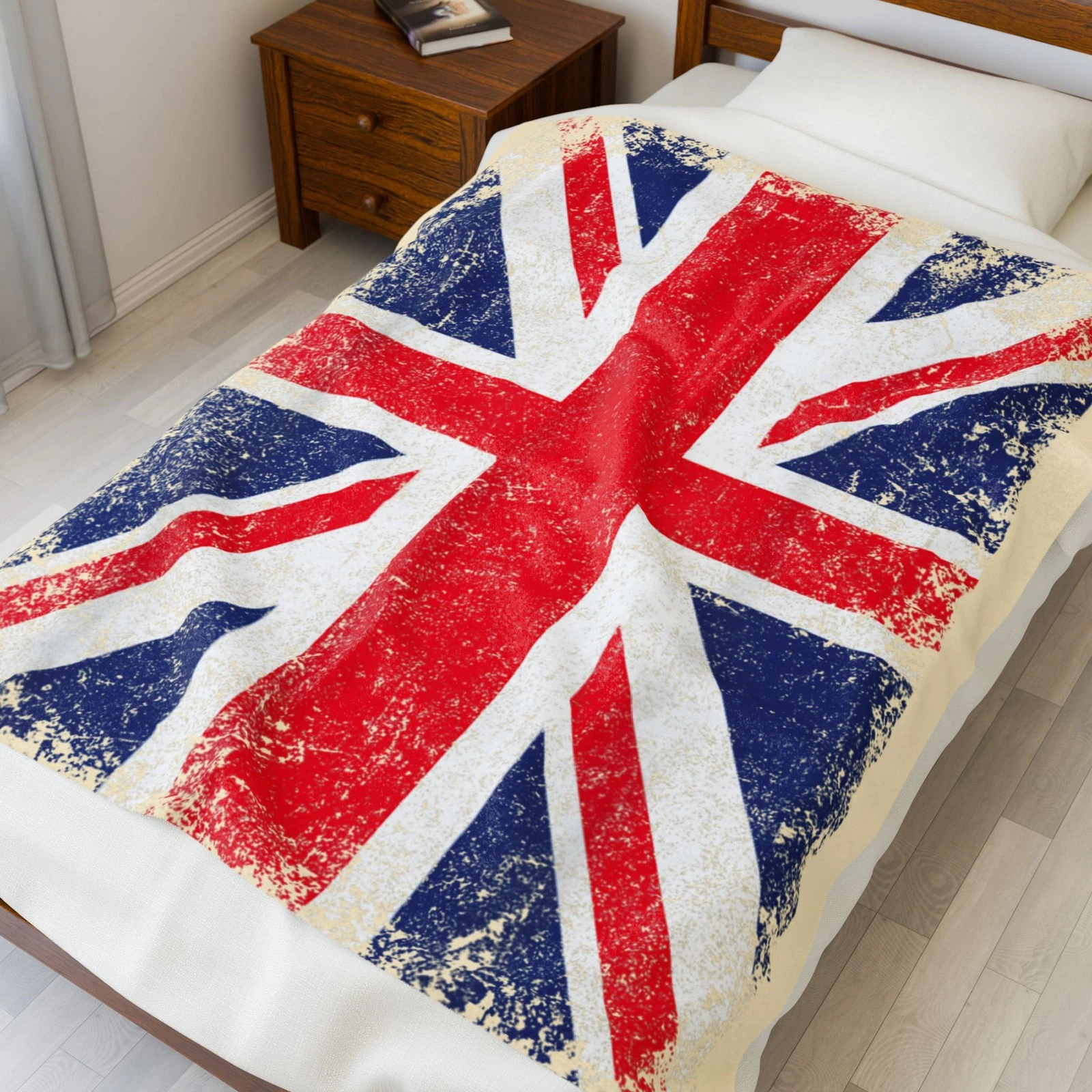 Cozy Union Jack Fleece Blanket – UK Flag, British Gift