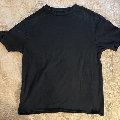 Cremieux Men's Large Black T Shirt With a Rising Phoenix & Raw Edge Sleeves