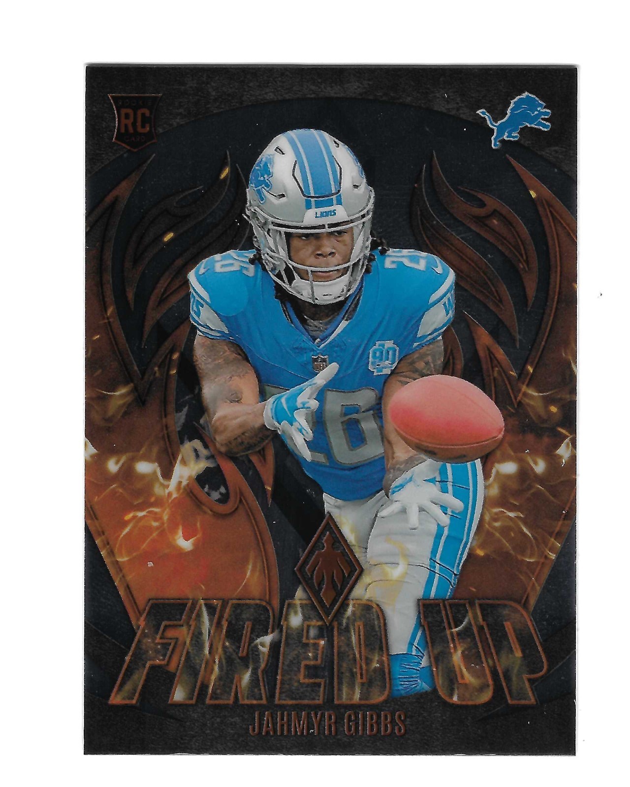 JAHMYR GIBBS 2023 PHOENIX " FIRED UP " ROOKIE RC #FU-10 $25.00 DETROIT LIONS