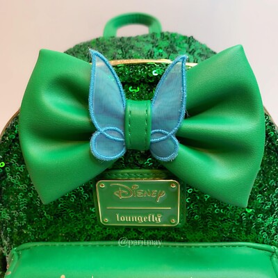 Disney Exclusive Loungefly Tinker Bell Emerald Green Sequin  display picture 1