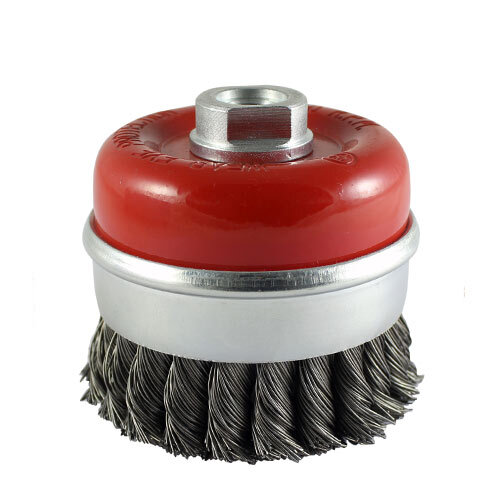 Timco 100mm Angle Grinder Cup Brush - Twisted Knot Steel Wire Rust&Paint Removal