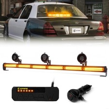 35" COB LED Strobe Light Bar Amber Traffic Advisor Warning Lamp Tow Plow Truck