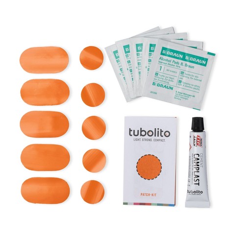 Tubolito Tubo ROAD 2 x Tubi + Kit Patch Confezione 700 x 18 - 32 Valvola Presta 80mm - Foto 6 di 8