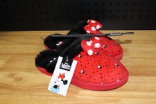 Disney Minnie Mouse Girls Casual Scuff Slipper-Red-Size 2/3-NWT