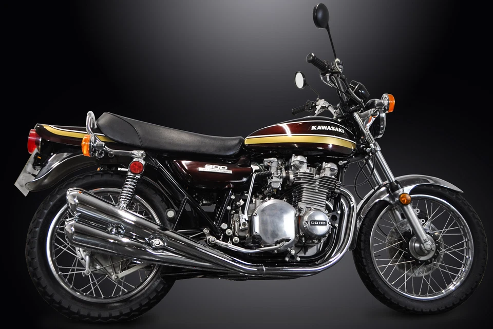 Delkevic KZ900 A4 Z1 Z1A Z1B 1972-76 réplica completa cromada sistema de escape 4-4 Foto 4 de 4