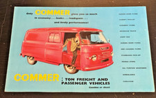 1950 Commer Freight and Passenger Vehicles Color Foldout Brochure