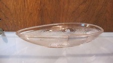 EAPG Koralik Medalion winogronowy Kształt gruszki Relish Dish firmy BOSTON SILVER GLASS Co