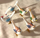 SET OF 6 MURANO GLASS MINIATURE PHEASANT BIRDS IN VIVID COLORS — photo 1