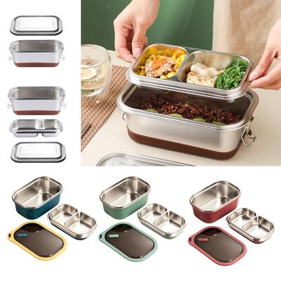 1,2L Edelstahl Bento Lunch Food Box Behälter Nicht Mikrowelle Premium