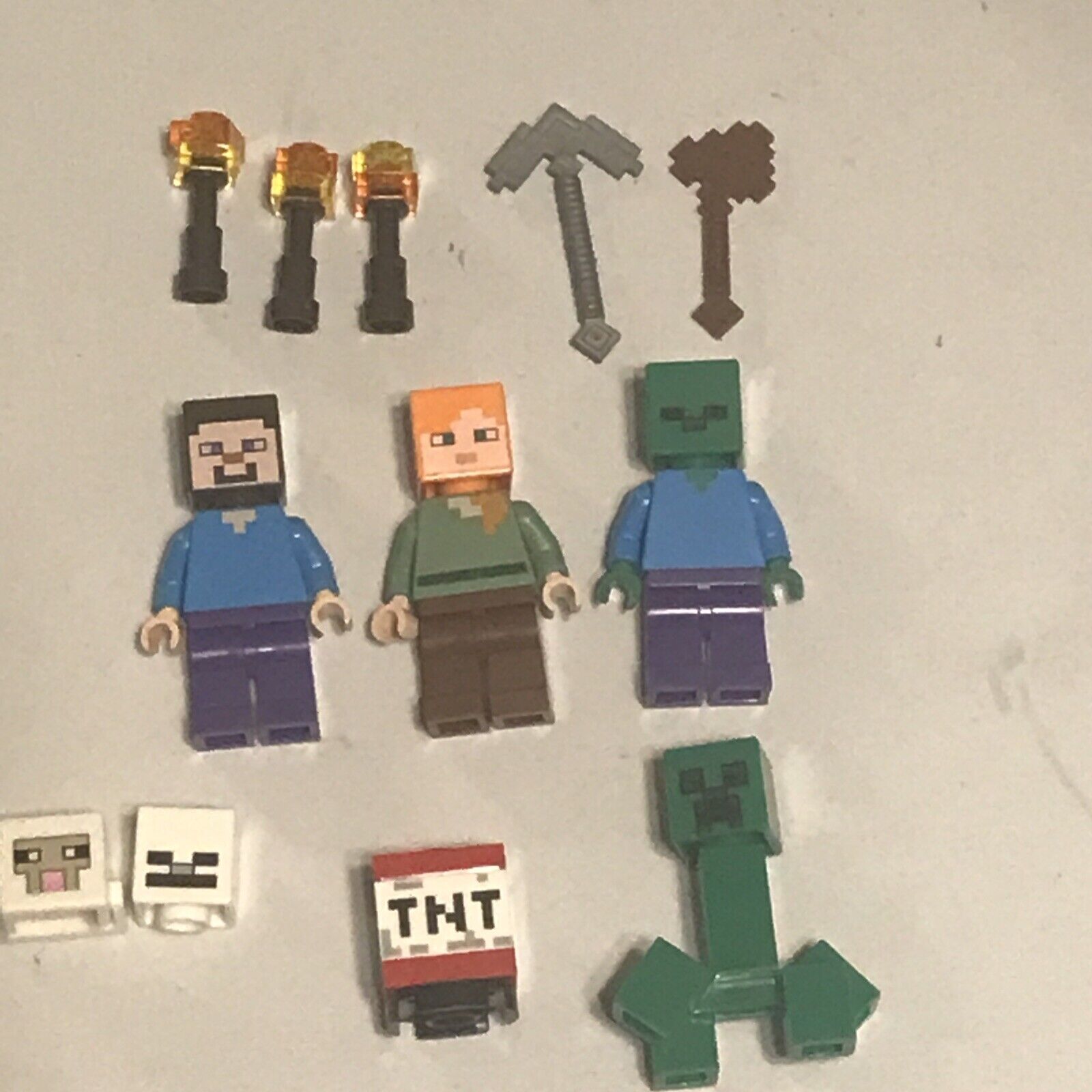 Lego Minecraft - Steve, Zombie, chicken, mystery box