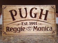 PERSONALIZED FAMILY LAST NAME GIFT WEDDING ESTABLISHED DATE SIGN WOODEN PLAQUE