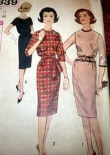 LOVELY VTG 1960s DRESS Simplicity Sewing Pattern 12/32