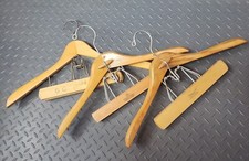 vtg 3 lot Wooden Heavy Duty Suit Hangers Setwell, Harmony House Rainbow