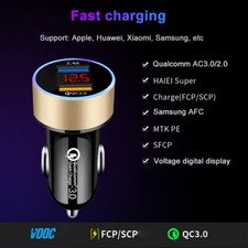 Fast Charger Car Adapter Dual USB PD Type-C Charging For iPhone Samsung