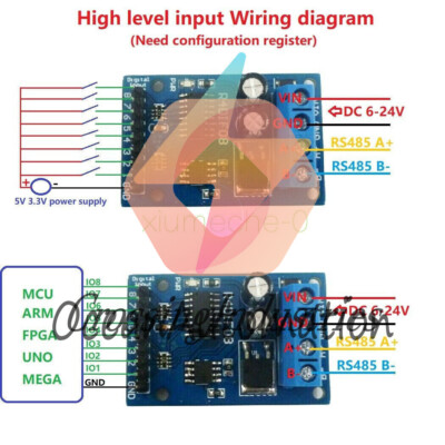DC 12V 8-Channel Digital Input Module RS485 Modbus RTU Switch Acquisition Board