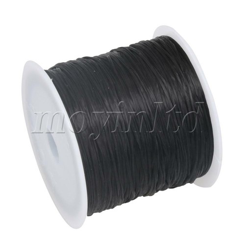 6P 60m Elastic Thread Jewelry Making 0.5mm Stretchy Bracelet String Cords Black - Bild 3 von 7