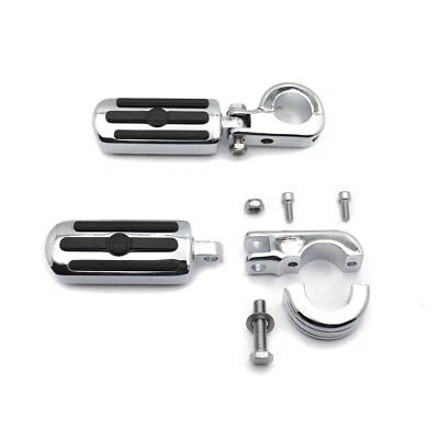 Chrome Streamliner Crâne Repose-Pied Kit 1 1/4 " Montage Pour Honda GL1800 VT750 - Photo 1/4