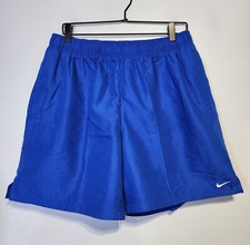 Nike Swim Men's Size XL Pocket Lined Active Drawstring Shorts Royal Blue 32x6.5