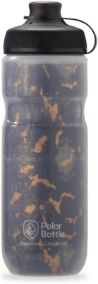 Polar Bottle Sport - Borraccia isolata, senza BPA, per sport e bici con manico (Contender, carbone e argento, 680,4 g