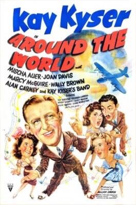 Around The World poster Marcy McGuire Kay Kyser Joan Davis Mischa - Old Photo