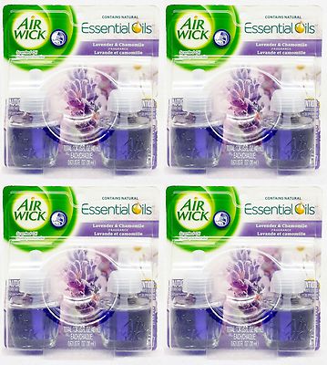 8 REFILLS Air Wick LAVENDER & CHAMOMILE Scented Oil Plug In Refill