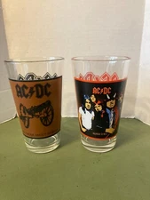 RARE AC/DC Rock & Roll Pint Glass Highway To Hell, For Those About to Rock