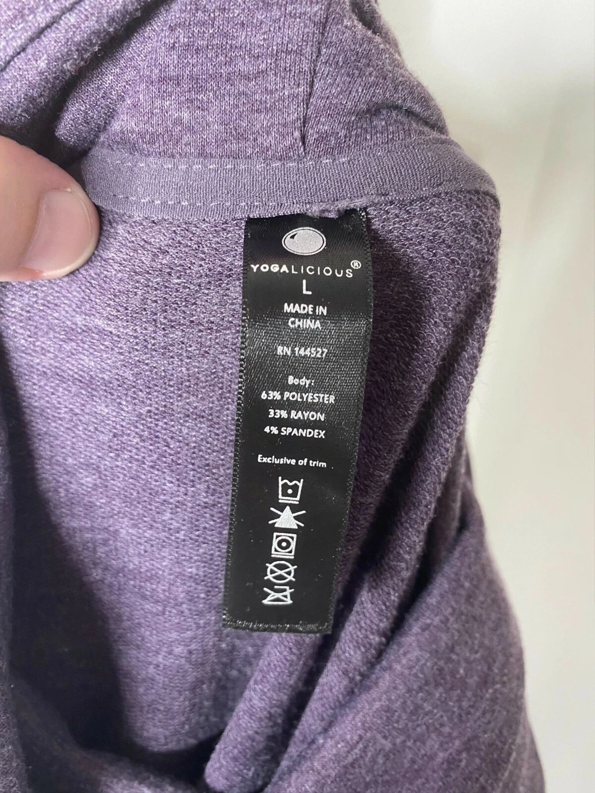 yogalicious heavyweight cowl neck long sleeve shirt