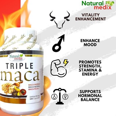 Maca Triple Root Peruvian  Premium Organic Blend for Energy & Vitality