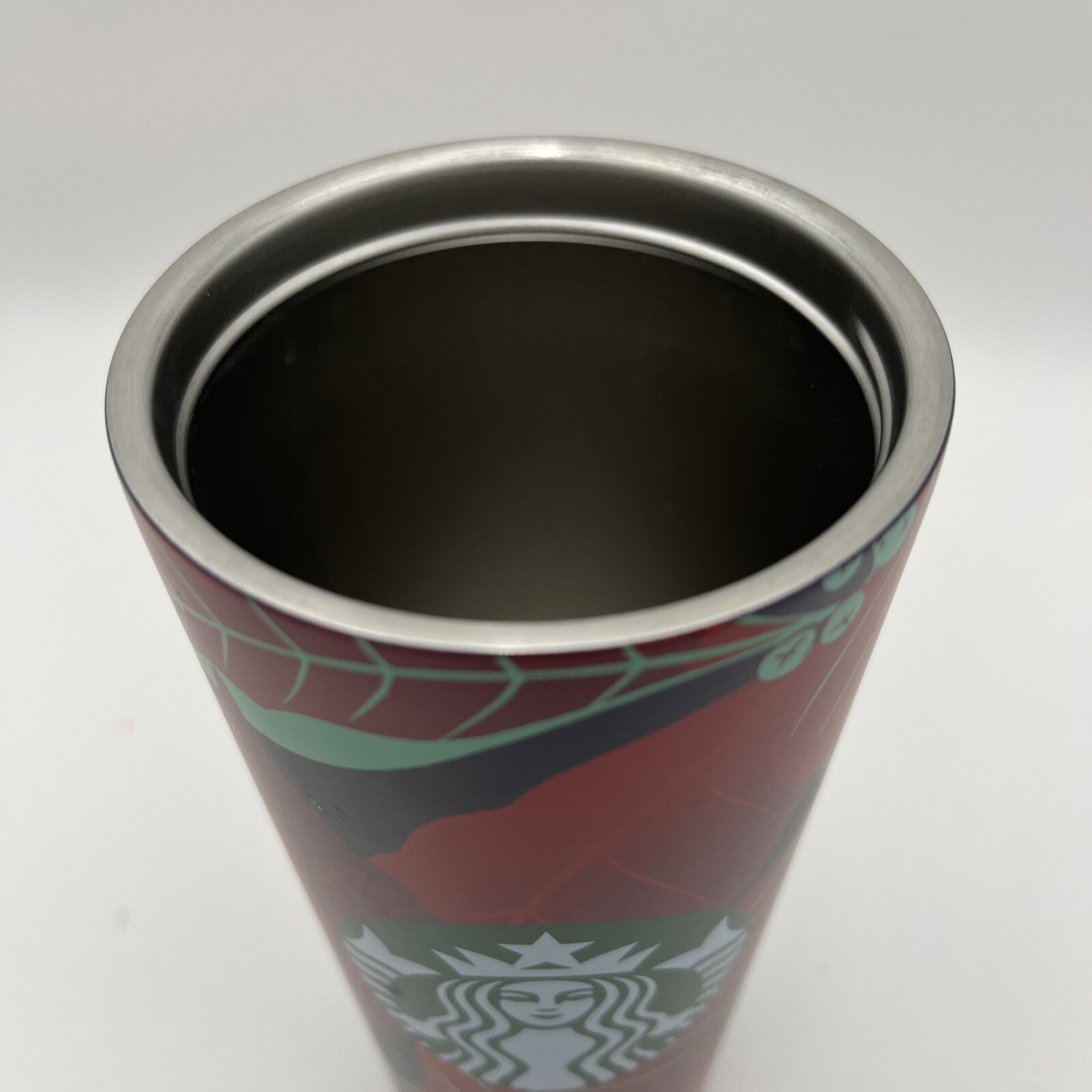 NO LID-Starbucks Holiday 2020 16oz Red Poinsettia Grande Stainless Steel Tumbler