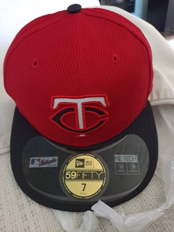 New Era 59Fifty Men's Hat MLB Minnesota Twins Diamond Era Red Fitted Cap sz 7