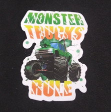 Monster Trucks Rule Green Monster Truck Sticker 2.5