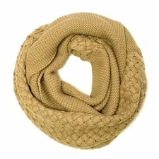 Wrapables Trendy Winter Warm Knit Infinity Scarf, Brown