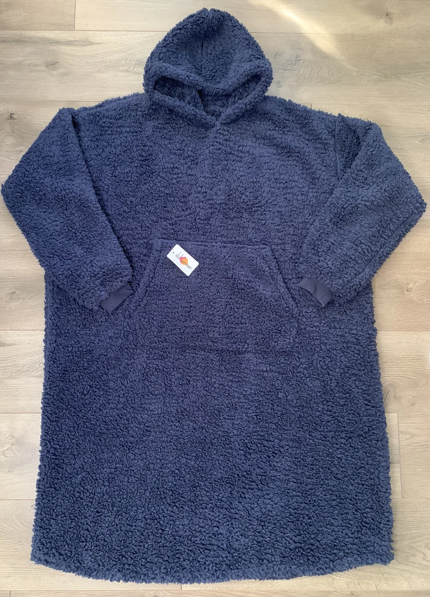 Wearable Blanket Hoodie ilimmoe Brand Adult OSFM Navy Polyester