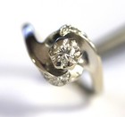14k White Gold .32ct SI1/SI3 H Round Diamond Illusion Cluster Ring 3.3g size 8 — photo 7