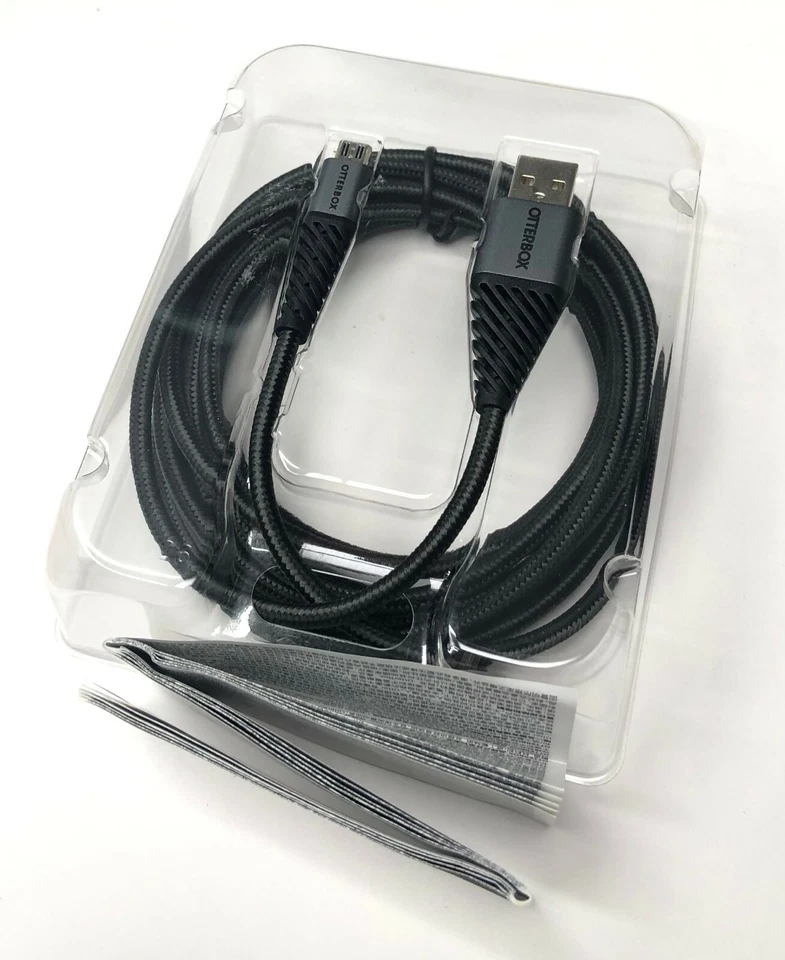 Otterbox Braided Durable Micro-USB Charge & Sync Cable / 3m / Black - Image 3 of 4