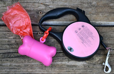 Top Paw Retractable Tape Pink Leash Medium -- Great