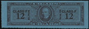 TC2572a Series 124: Class F Cigar Revenue Stamp: 12 Cigars (1954) NGAI/NH