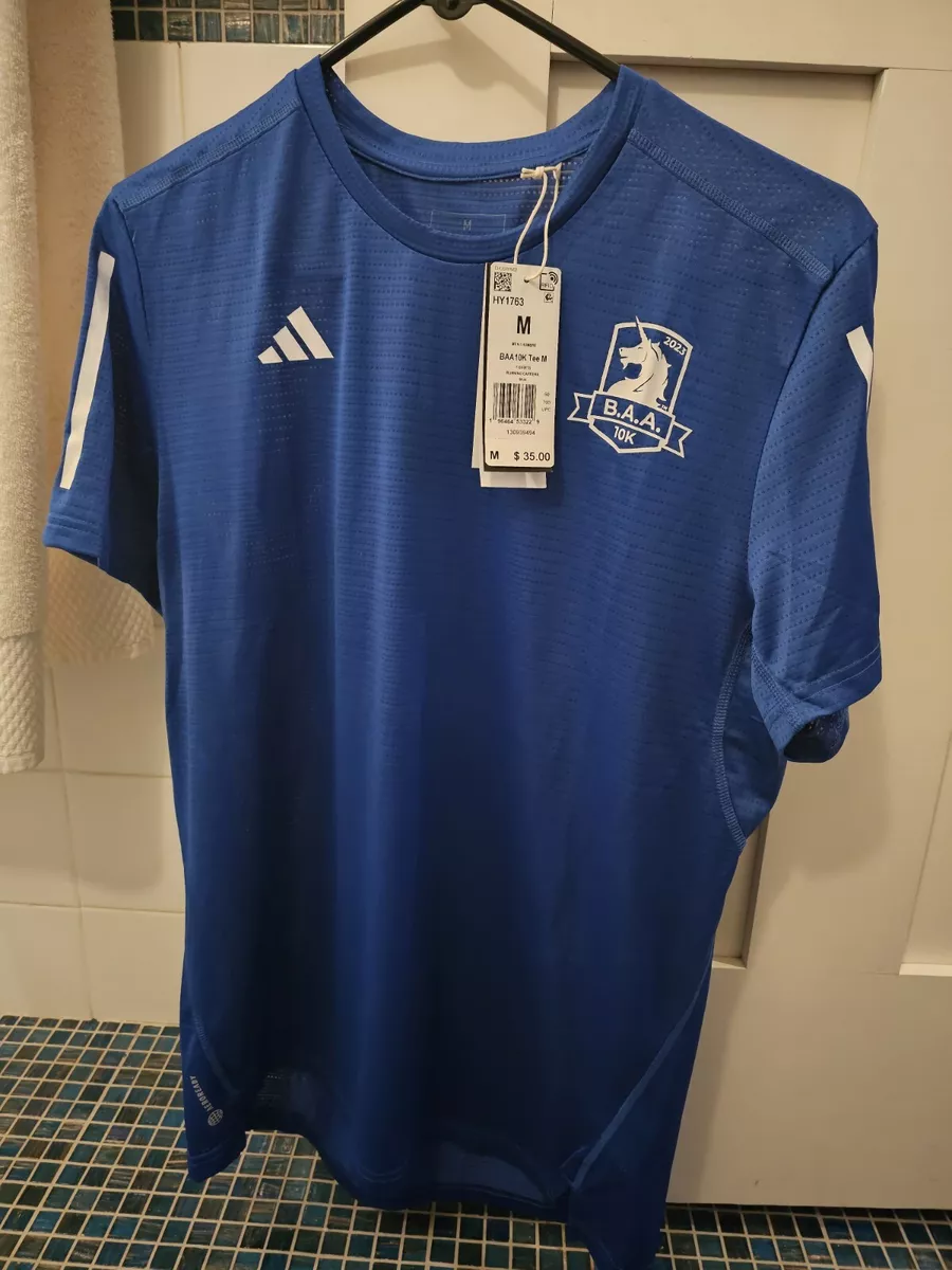 NWT Adidas BAA Boston 10K 2023 Short Sleeve Performance Shirt MENS MEDIUM